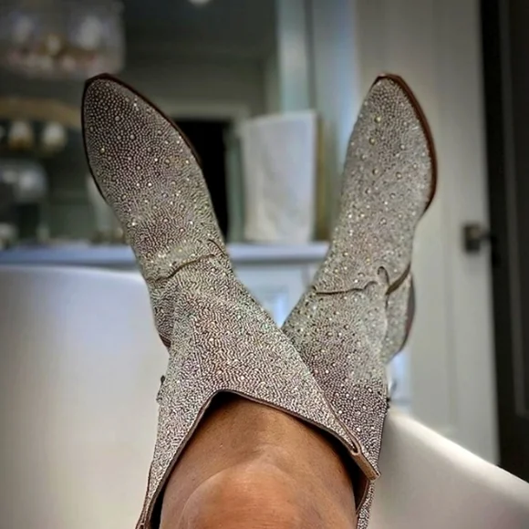 Glittery, rhinestone boots, multiple sizes taylor boots - Picture 4 of 8